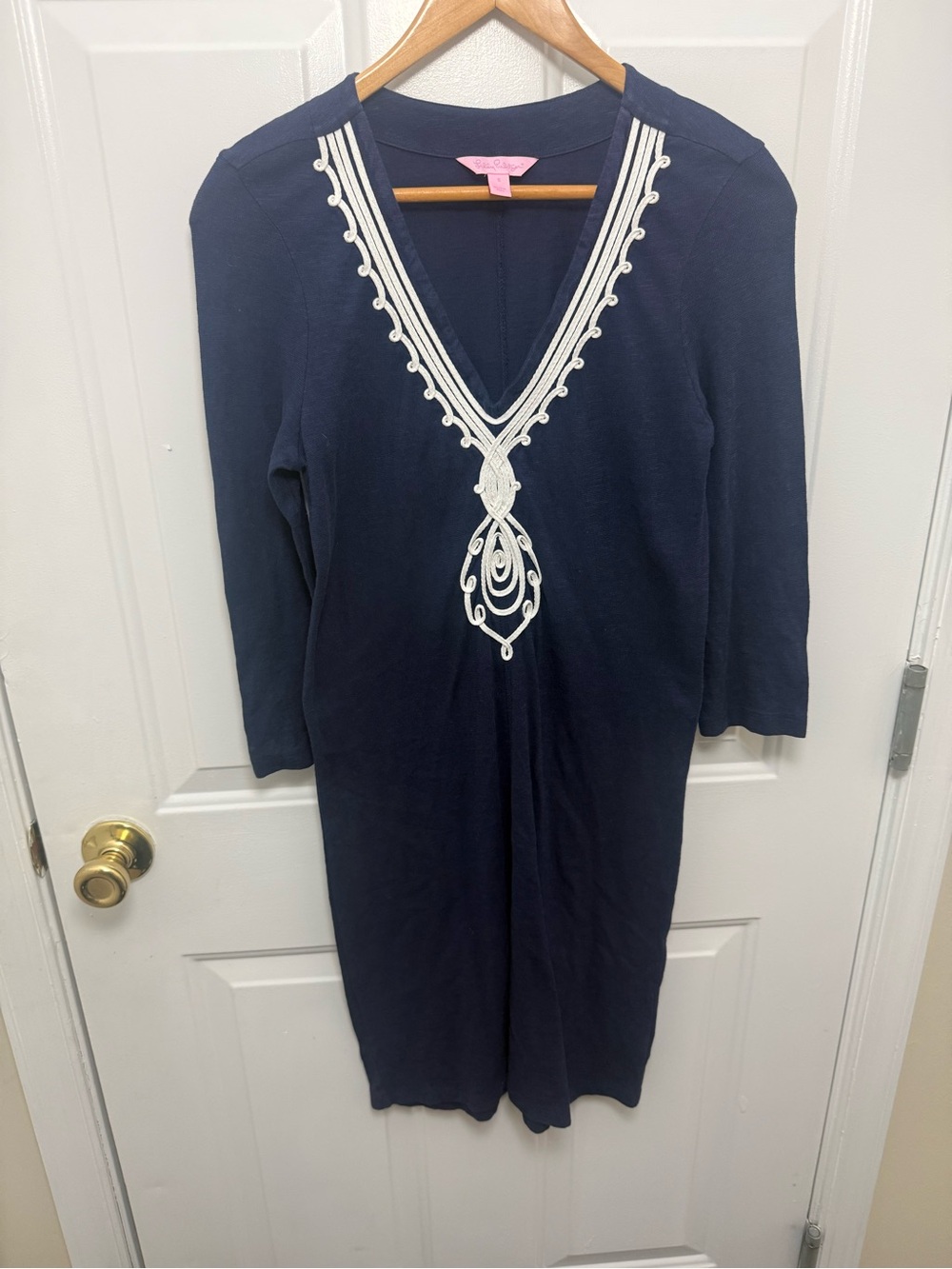 Lilly Pulitzer Navy Dress Size Small Nautical Beach Vacation Lightweight